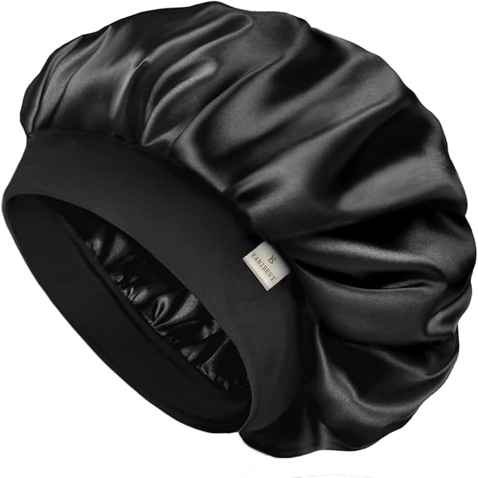 YANIBEST Silk Bonnet for Men Women Hair Bonnet for Sleeping Double Layer Satin Bonnets for Black Women Curly Hair Sleep Cap