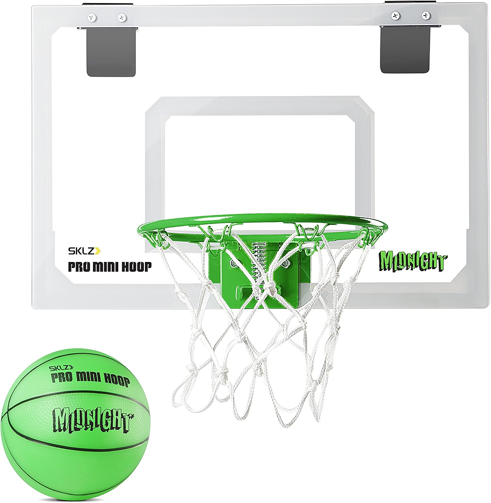 SKLZ Pro Mini Indoor Basketball Hoop – Over The Door – Portable – Great For Home, Dorms, Offices, and Gifts