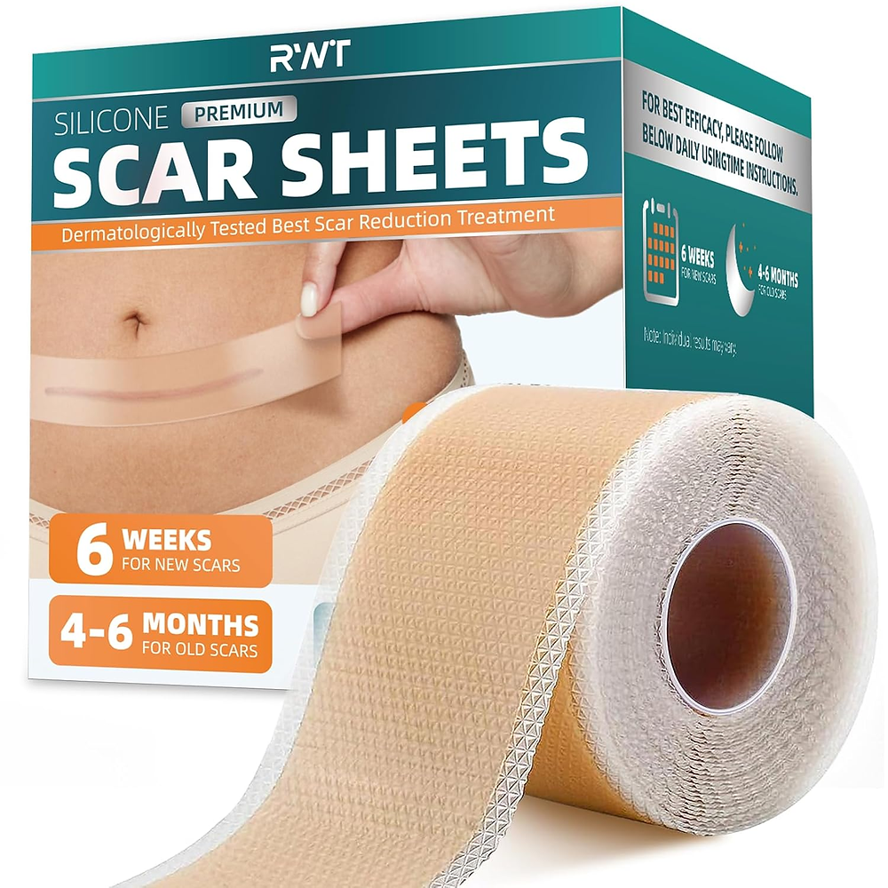 Silicone Scar Sheets, Silicone Scar Tape for Surgical Scars – 60″ x 1.6″ Roll